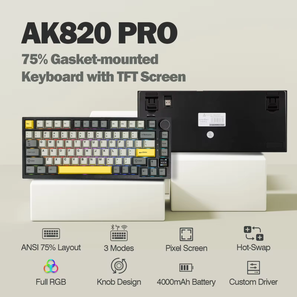 Teclado mecânico Ajazz AK820 Pro - Review completo